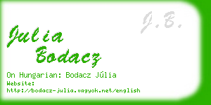 julia bodacz business card